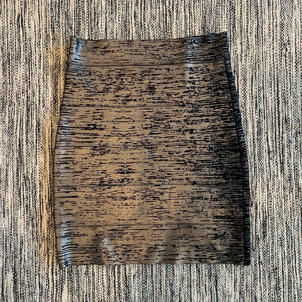 BCBG metallic bandage skirt